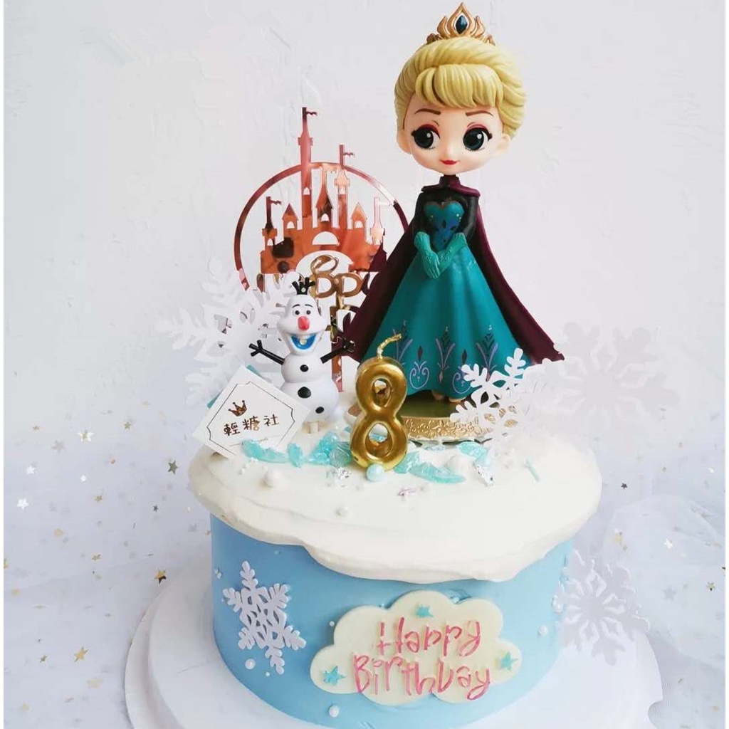 búp bê trang trí bánh sinh nhật [FREESHIP❤️] Elsa vương miện mẫu mới 2021 - búp bê cho bé