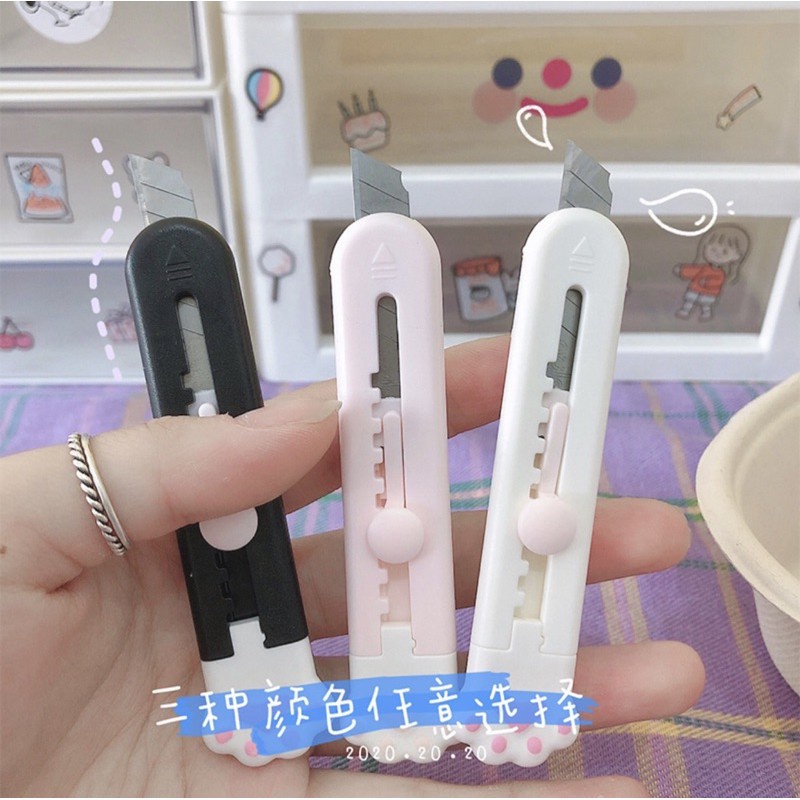 Dao rọc giấy hình chân mèo/Dao cắt giấy chuyên dùng cắt tỉa washi, sticker phụ kiện trang trí bullet journal Tẻn Tẻn