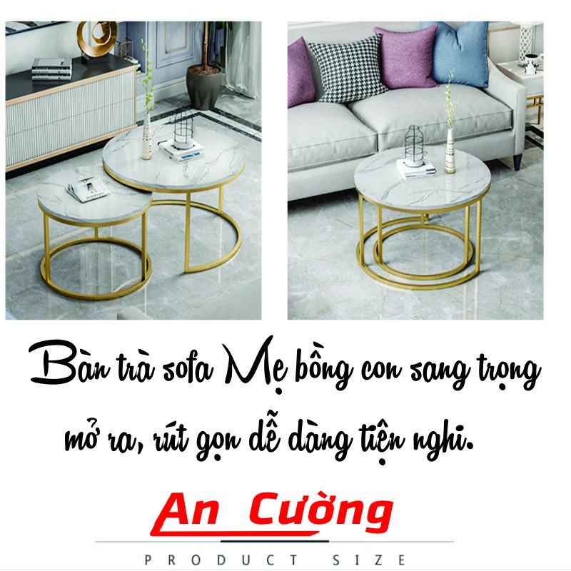 Bàn sofa mặt đá đôi💖𝑭𝑹𝑬𝑬𝑺𝑯𝑰𝑷💖Bàn sofa  phòng khách sang trọng