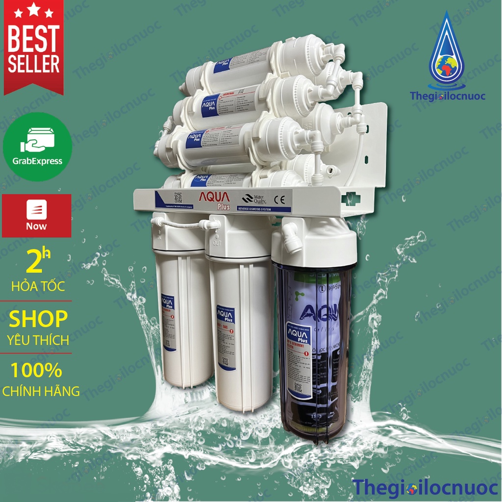 Máy lọc nước UF/Nano AQUA không điện không nước thải 11 cấp đèn UV