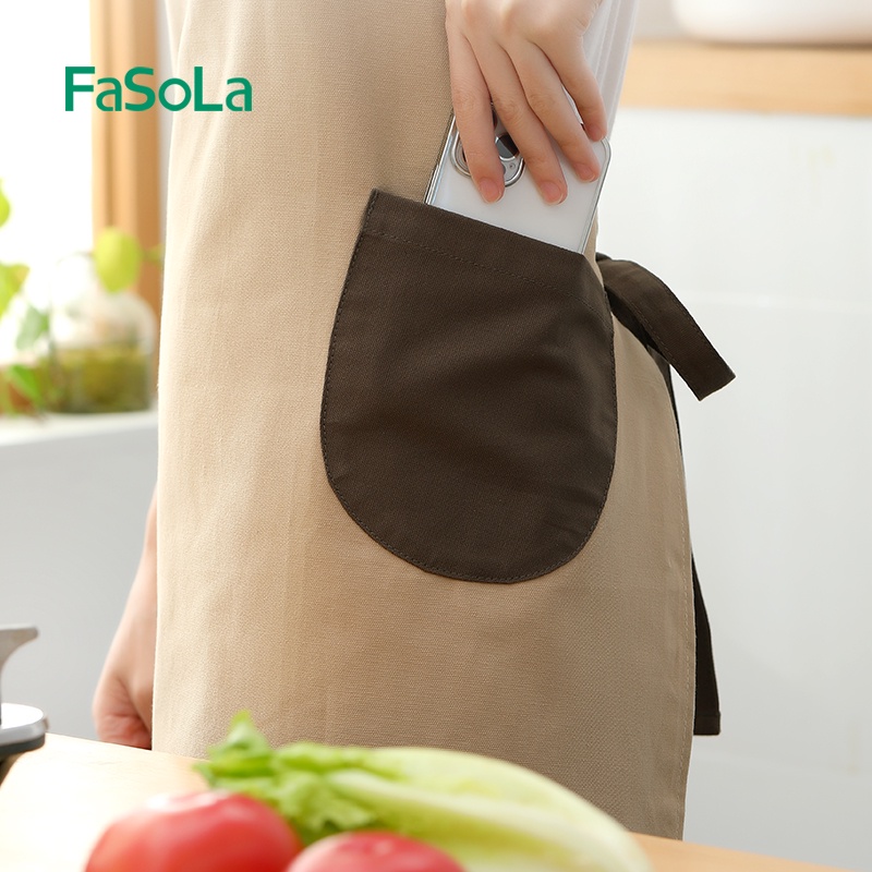 Tạp dề FASOLA 100% vải cotton FSLZF-087