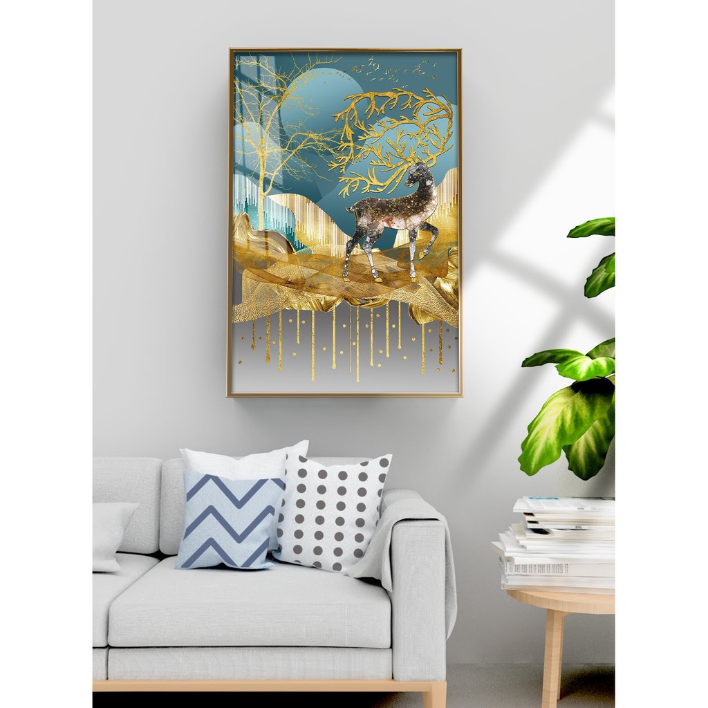 TRANH  TREO TƯỜNG  CỠ ĐẠI - GIÁ RẺ KÈM KHUNG -PHONG CÁCH BẮC ÂU TRỪU TƯỢNG- MELYHOME- TB3FGC43