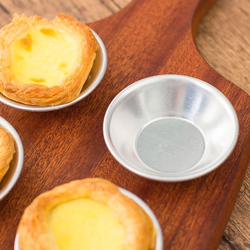 Set 5 / 10 Khuôn Làm Bánh Tart Trứng Bằng Hợp Kim Nhôm Chống Dính