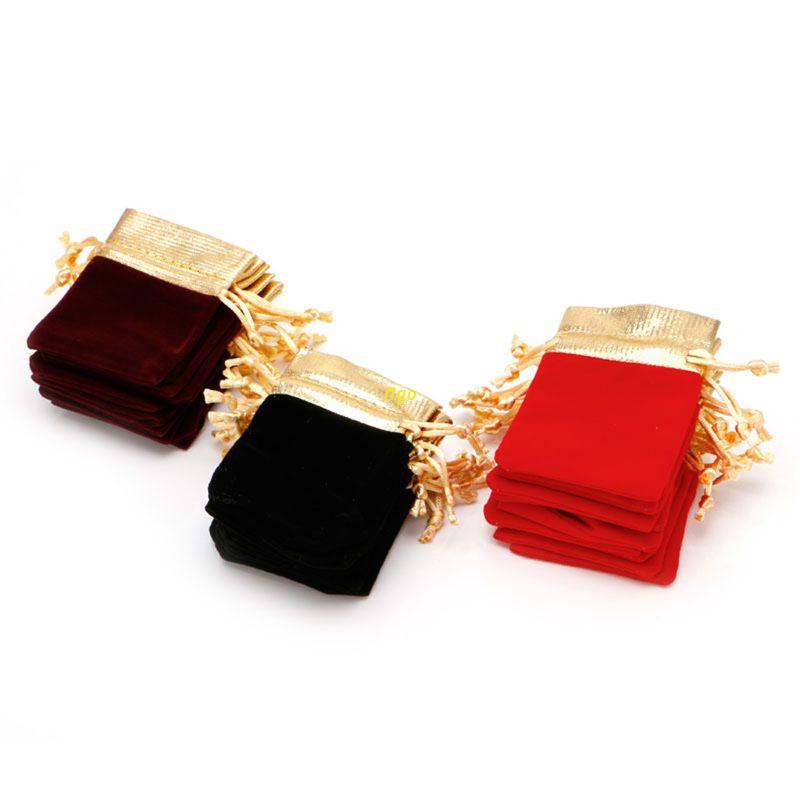 Set 10 Túi Rút Vải Nhung Đựng Quà Kích Thước 7X9cm