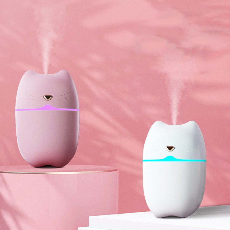 Fnelse USB Air Humidifier Cute Cat Diffuser 260ML