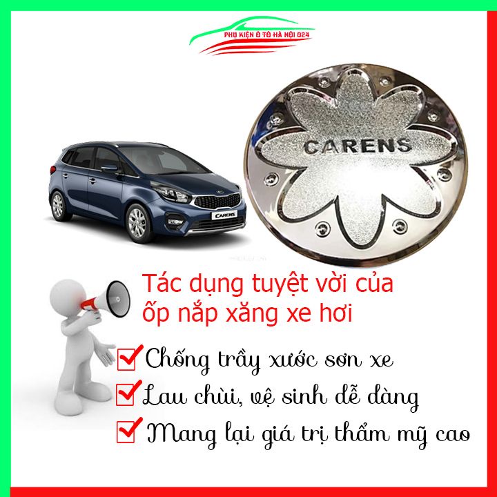 Ốp nắp xăng Kia Carens mạ crom bảo vệ chống trầy trang trí ô tô