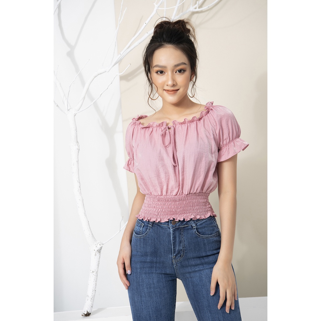 Áo Trễ Vai Nữ LUPERI Kiểu Dáng Bo Eo Dễ Phối Đồ Phù Hợp Cho Bạn Nữ Đi Chơi, Dạo Phố  LFSM1152