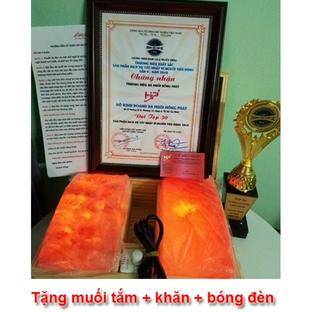 Đá muối massage chân 2 viên cong