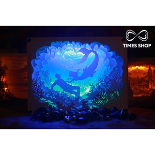 Đèn trang trí 3D - Dream box - Tiên cá