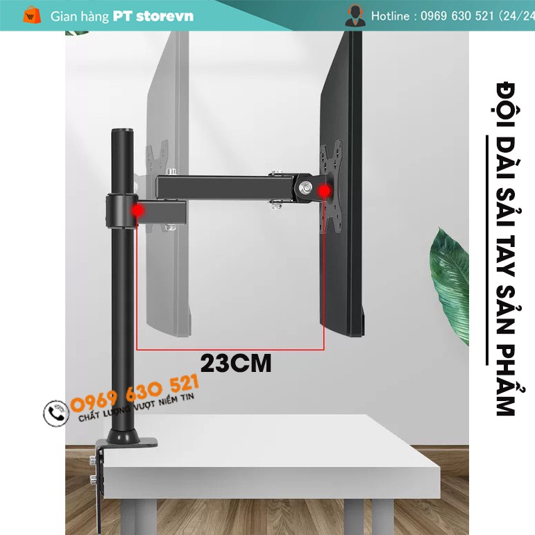 Giá Treo Màn Hình Arm monitor Tay 23cm