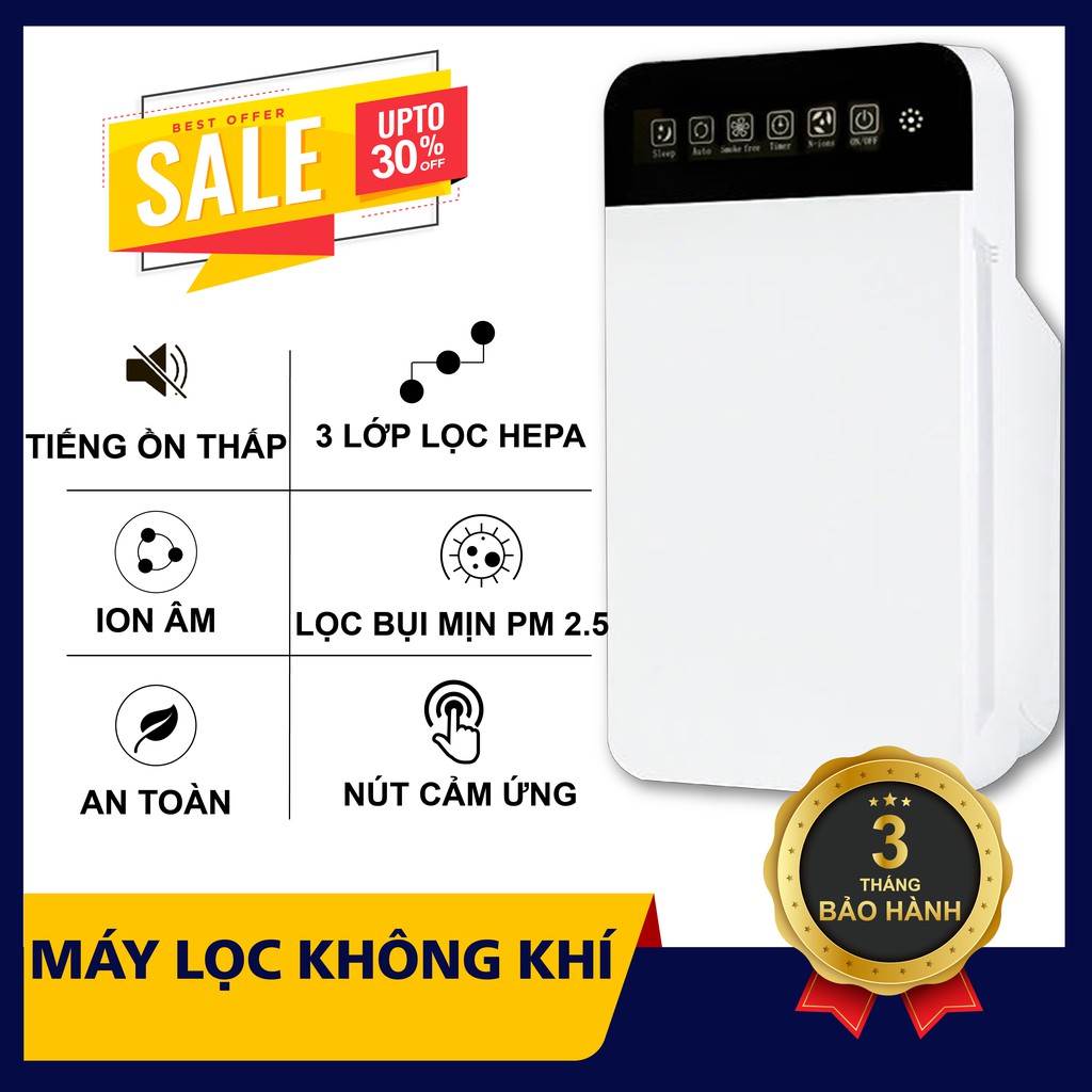 Máy Lọc Không Khí BALIVIN V2 Màng HEPA Lọc Bụi Mịn PM 2.5