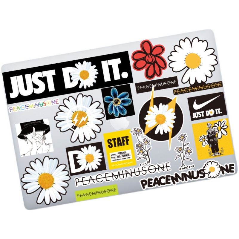 Bộ 54 Miếng Dán Chống Thấm Nước Hình Hoa Cúc GD Trang Trí Điện Thoại / Máy Tính Bảng / Vali