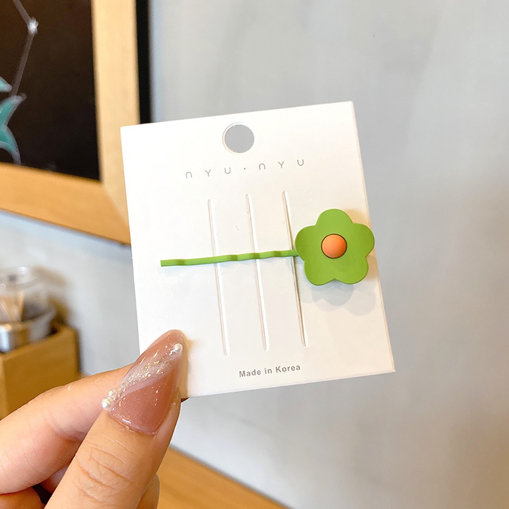 Kẹp Tóc Bằng Sắt Hình Hoa Nhiều Màu Dễ Thương Cho Nữ