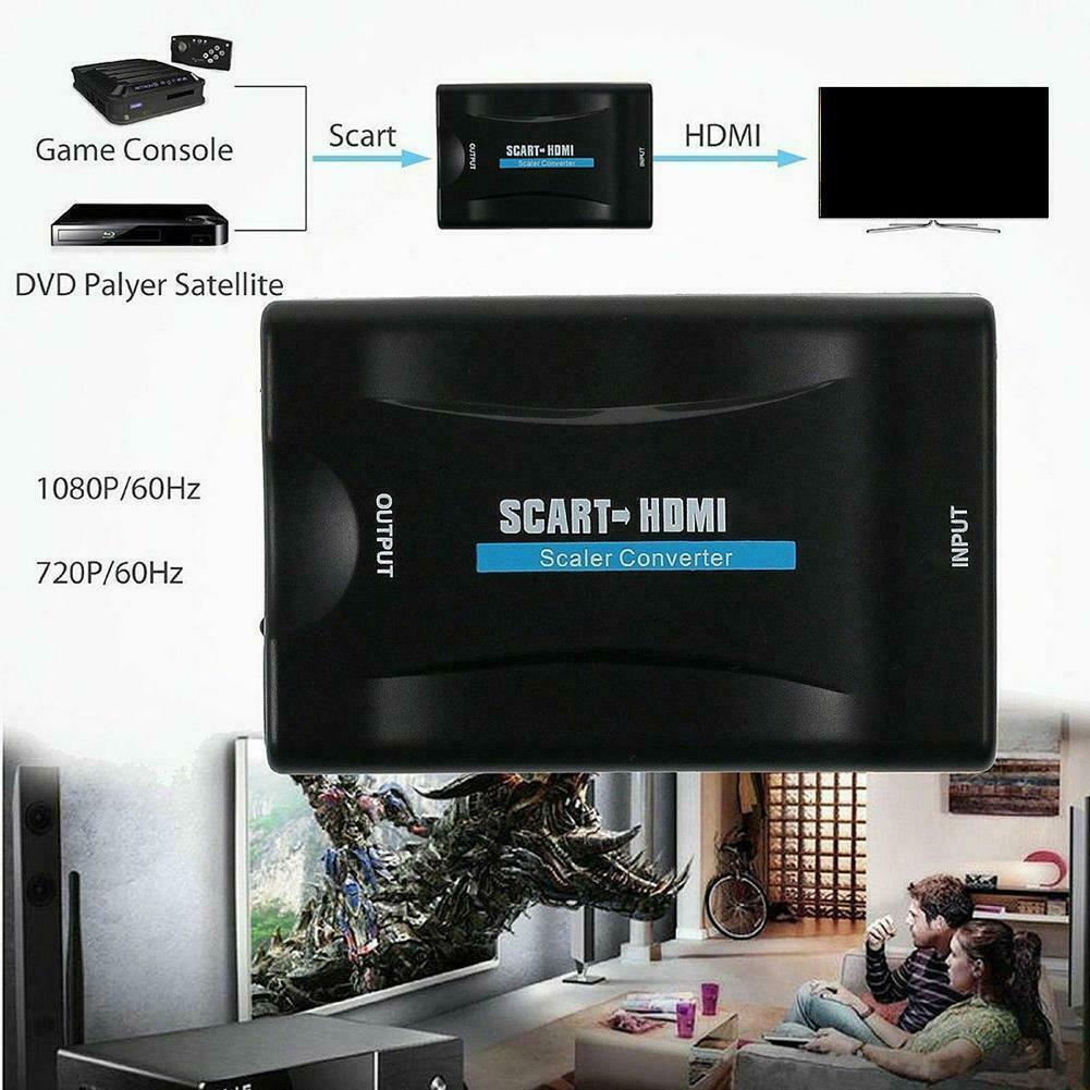 Đầu Chuyển Đổi Từ 1x 1080p Hdmi Sang Scart / Scart Sang Hdmi Video Cho Tv Box Dvd U7b3