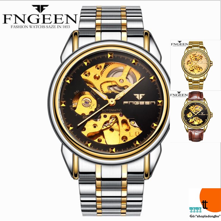 Đồng hồ cơ nam lộ máy FNGEEN chính hãng tuyệt đẹp, thiết kế lịch lãm, mạnh mẽ, phong cách hiện đại ( Mã: FC06)