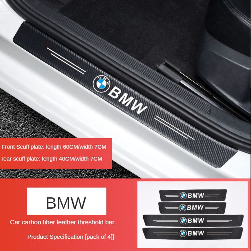 Miếng Dán Ngưỡng Cửa Cho Xe Hơi Bmw F30 F20 F10 E34 E46 E60 E90 E36 X1 X3 X5 G20 G30