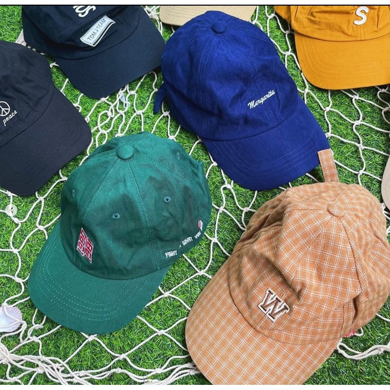 Nón lưỡi trai thêu chữ phong cách thời trang cá tính dành cho nam và nữ  Form Mềm Unisex Vải Cotton Mẫu 1