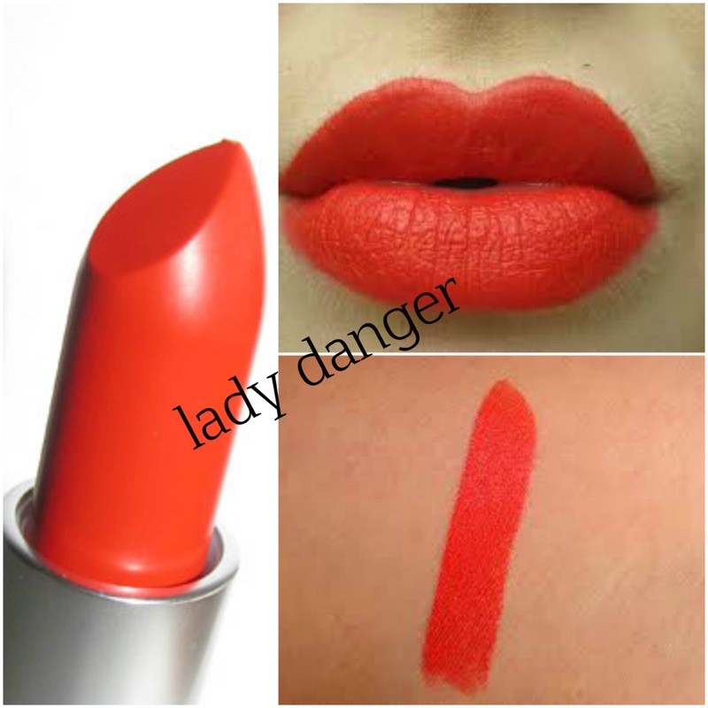 Son MAC Lady Danger 607 Màu Đỏ Cam – Matte (Kèm video thật)