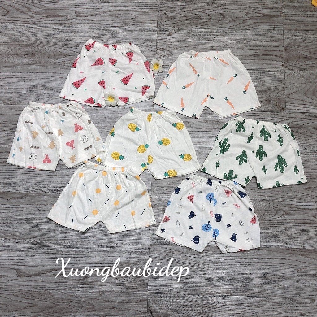 Quần đùi vải cotton giấy siêu thoáng mát cho bé trai, bé gái (LẺ 1 QUẦN)