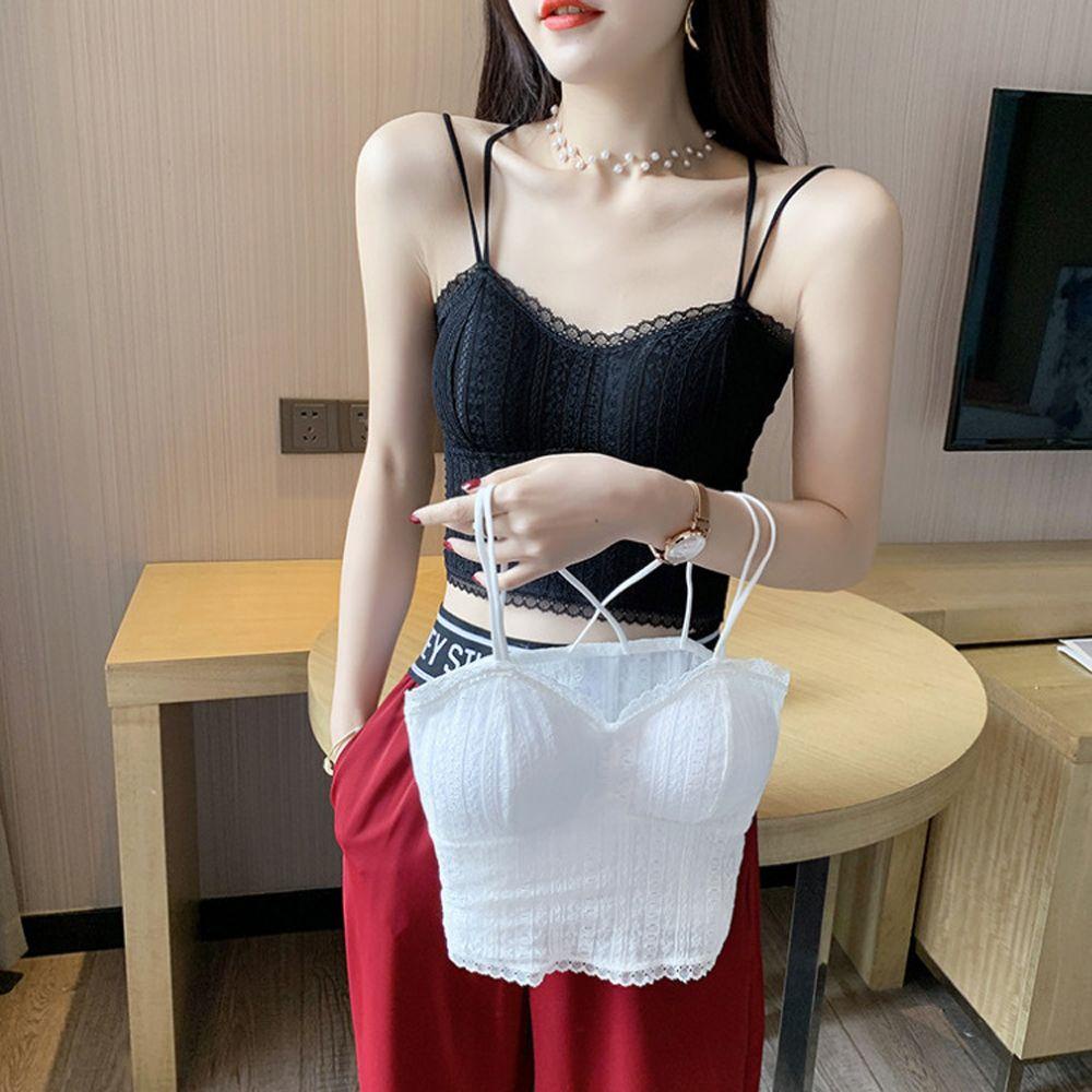 Áo Lót Croptop Hai Dây Bằng Nylon Nhiều Màu Sắc Thời Trang Gợi Cảm Cho Nữ
