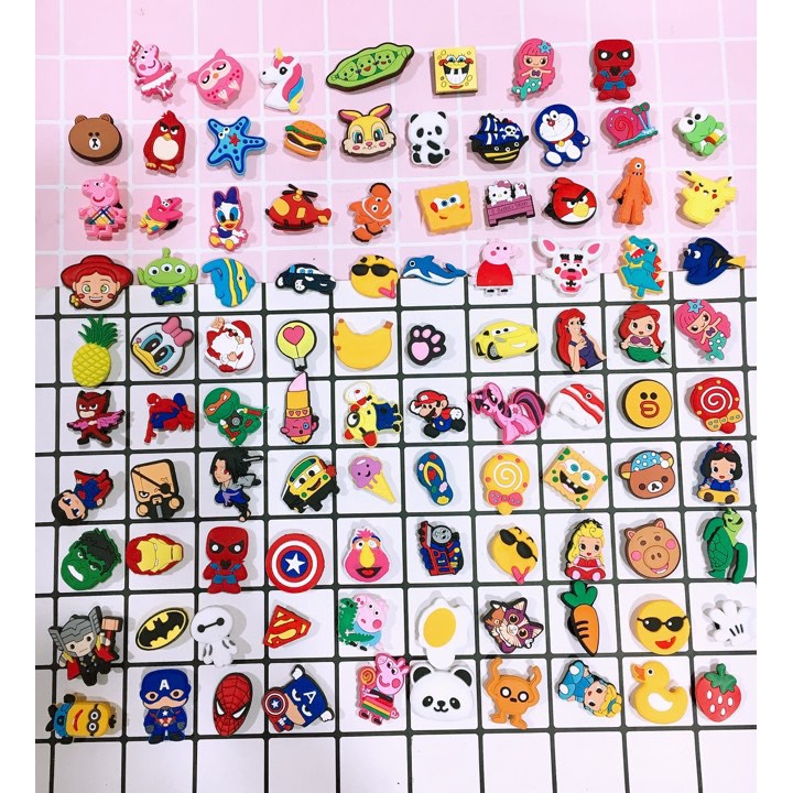 [KHÔNG BÁN LẺ - BÁN TỪ 50C - CÓ SẴN] JIBBITZ / STICKER GẮN DÉP CROCS | BigBuy360 - bigbuy360.vn