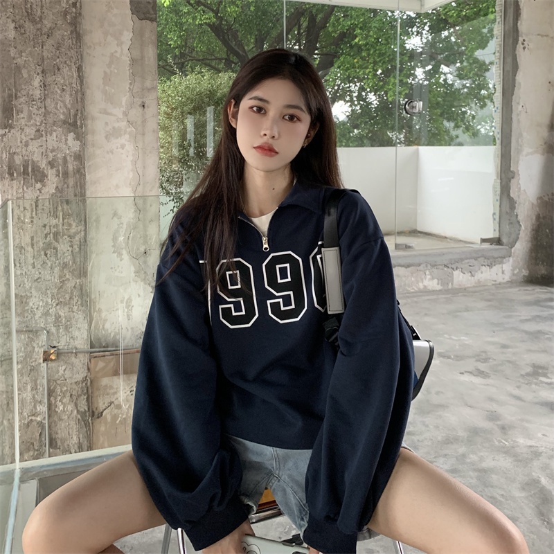 Áo Thun Tay Dài Cổ Polo In Chữ Thời Trang Dành Cho Nữ | BigBuy360 - bigbuy360.vn