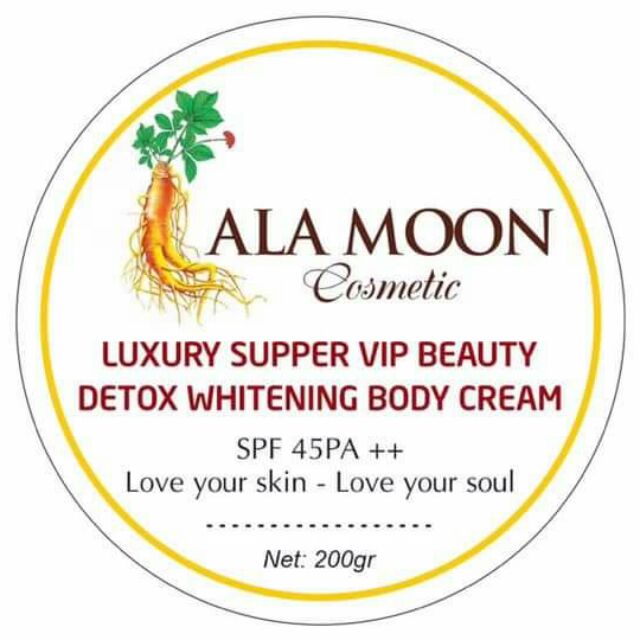 Body vip trắng da Lala Moon. Kem chuyên spa - Khử Melanin (Công thức độc quyền Thái Lan)