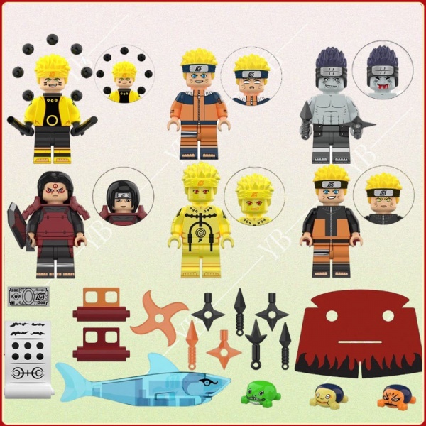 Đồ chơi lắp ráp Xếp hình Khối xây dựng Naruto Uzumaki lego robot lego naruto
