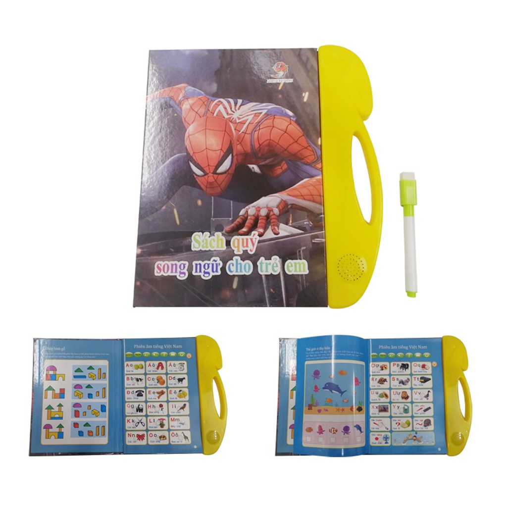 sách nói song ngữ anh-việt cảm ứng có hình ảnh âm thanh đồ chơi giáo dục quà tặng cho bé trẻ em