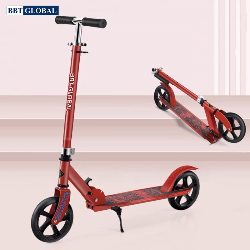 Xe trượt scooter cao cấp Km988 BBT Global, cho bé từ 5 tuổi, gấp gọn, 2 bánh to chịu lực