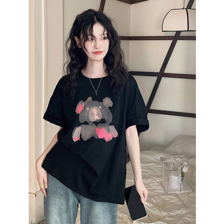 NRVP Áo Thun Nữ Tay Ngắn In Hình Phong Cách Hàn Quốc Thời Trang Mùa Hè 2022