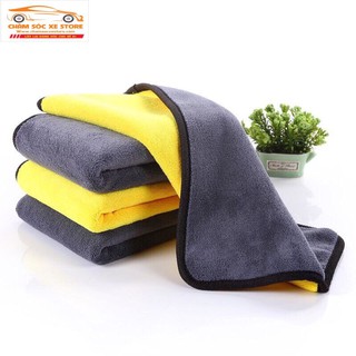 Khăn lau xe 2 lớp cao cấp siêu hút nước, chống trầy xước chuyên dụng 30 x 30cm