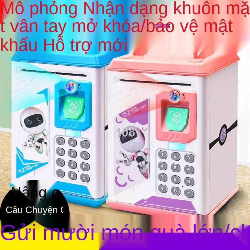 Nhận dạng khuôn mặt Máy rút tiền ATM Con thông minh heo đất có thể truy cập Hộp mật khẩu Net Cô gái màu đỏ