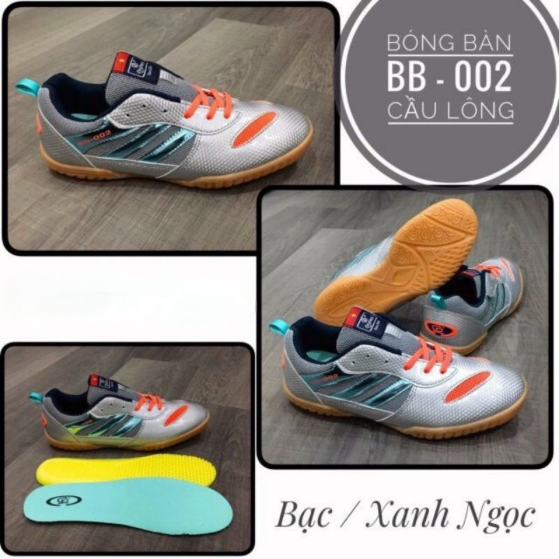 Giày cầu lông-bóng bàn nam nữ CP Bb002 thương hiệu Việt Xám phối