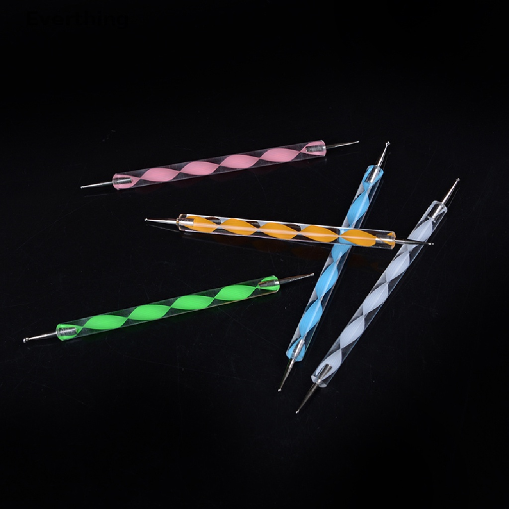 Set 5 dụng cụ tạo họa tiết chấm bi trang trí móng nghệ thuật/điêu khắc đất sét 2 đầu 10 cỡ khác nhau DIY