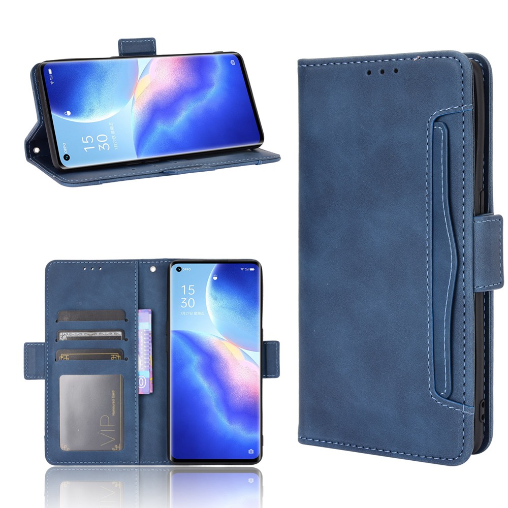 Vỏ nhiều khe cắm thẻ cho Oppo Reno 5 Pro 5G Ví cho Oppo Reno5 5G Da PU Khóa từ tính Flip Cover