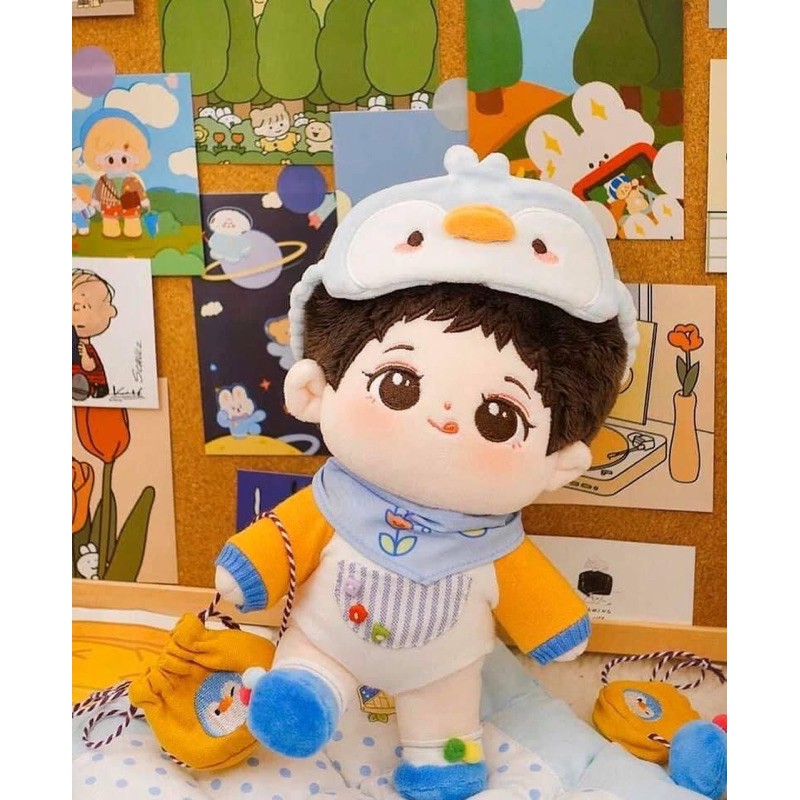 Outfit chim cánh cụt cho doll 15,20cm