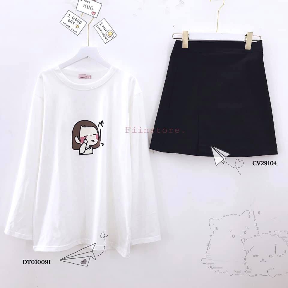 Chân váy chữ A kaki Đen/Be - Fiinstore | BigBuy360 - bigbuy360.vn