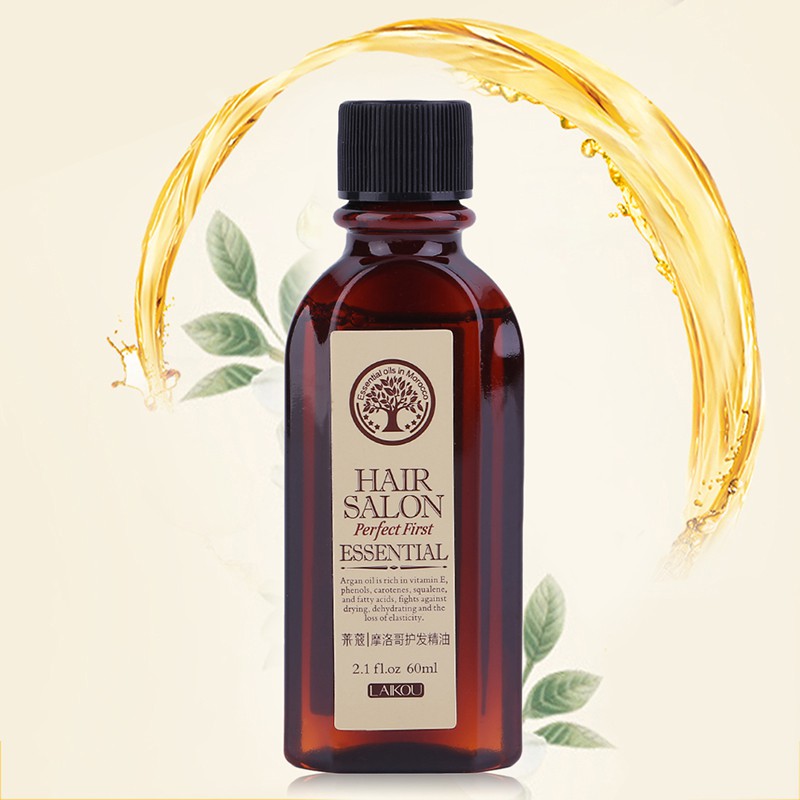 Dầu Dưỡng Tóc Đa Năng Laikou 60ml - Dầu Argan, Chăm Sóc Tóc Khô