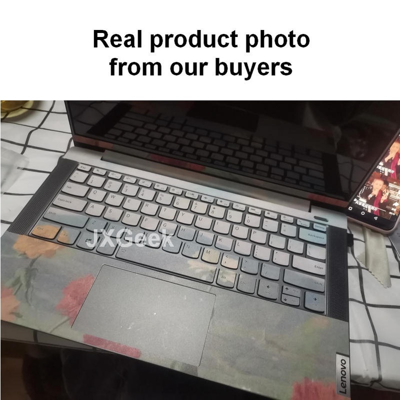 Sticker 3 Mặt Họa Tiết Hoạt Hình Dễ Thương Chống Trầy Chống Thấm Nước Trang Trí laptop lenovo ideapad 5 14itl05 14 '' inch
