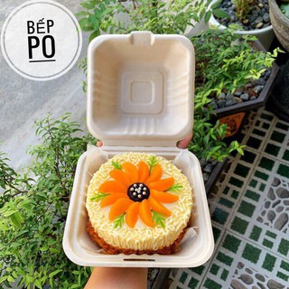 Hộp bã mía đựng bánh ( 50 cái/gói )
