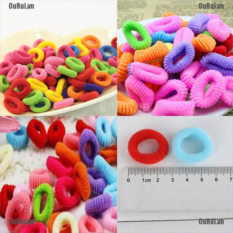 Set 90 Dây Cột Tóc Co Giãn Xinh Xắn Cho Bé Gái