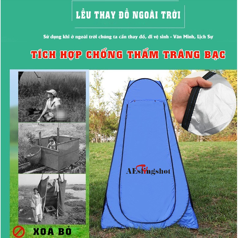 Lều thay đồ cắm trại tự bung, lều vệ sinh dã ngoại kín đáo bền đẹp dùng cho du lịch dã ngoại cắm trại tiện lợi - DCP15