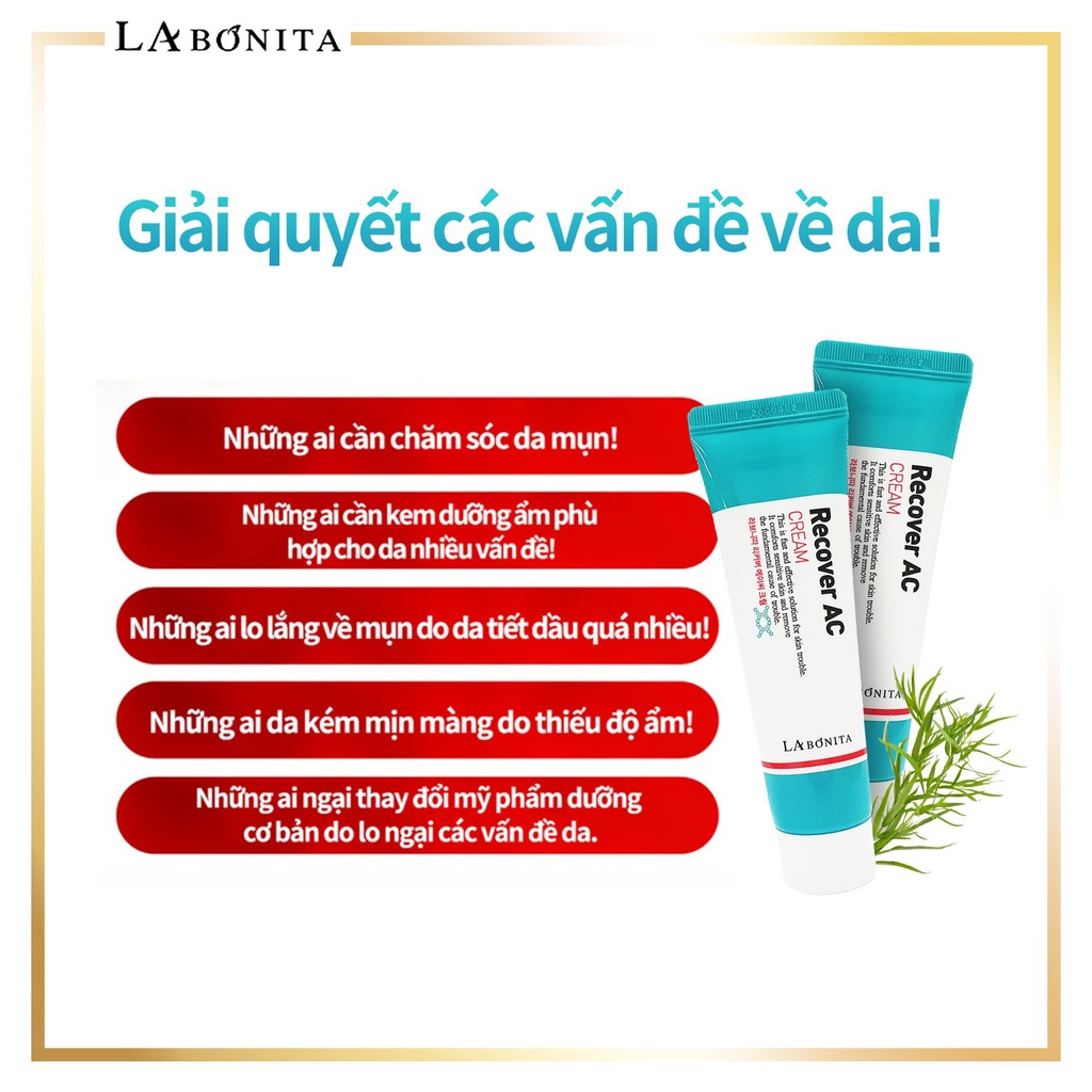 Kem giảm mụn dưỡng da phục hồi – LA BONITA Recover AC Cream 50ml