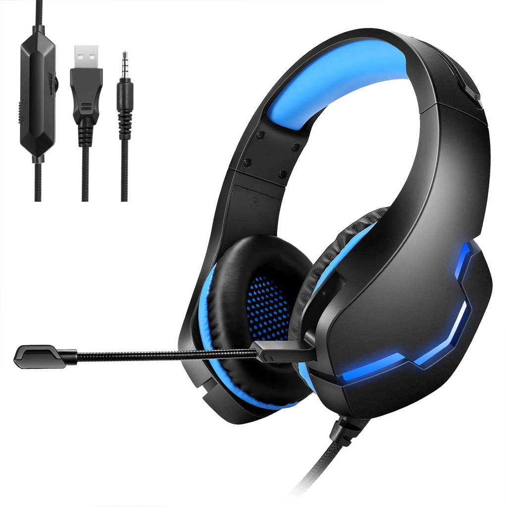 Tai Nghe Chụp Tai Hel + J10 Gaming Có Đèn Led Âm Thanh Vòm