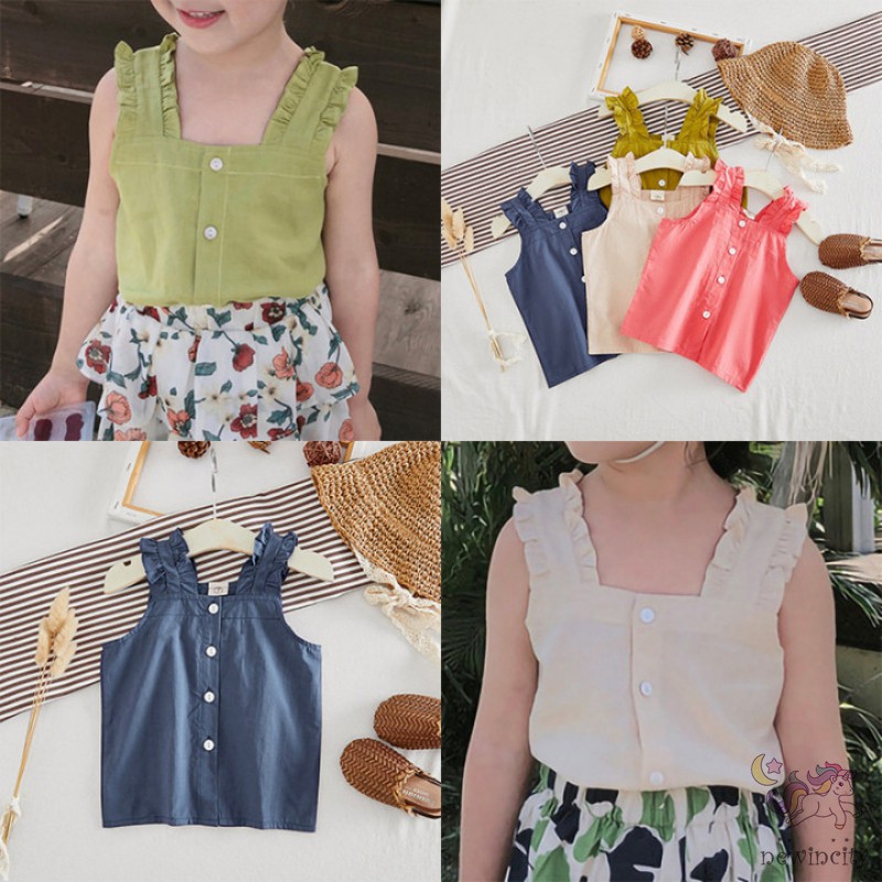 Áo Sát Nách Ren Hoa Thời Trang Dành Cho Bé Gái