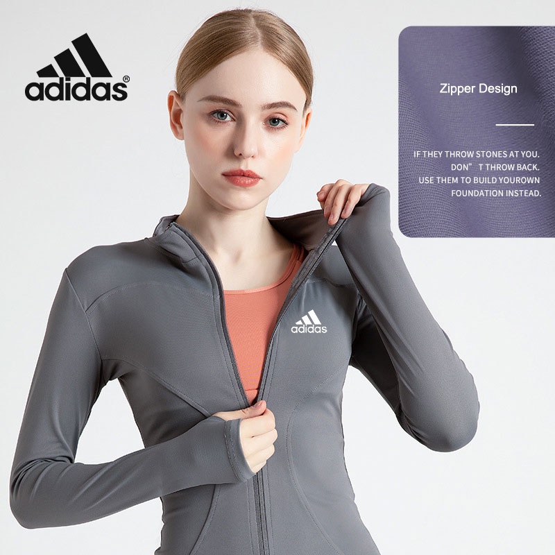 Adidas Áo Khoác Thể Thao Dài Tay Thấm Hút Mồ Hôi Nhanh