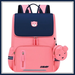 Túi trẻ em nữ phiên bản Hàn Quốc ba lô trẻ em màu đỏ cặp học sinh tiểu học bộ ba mảnh