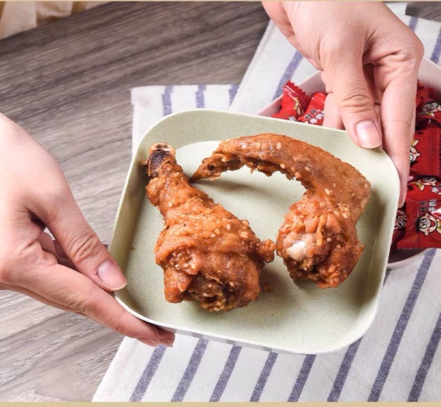 🌈🌈Đĩa lúa mạch an toàn màu pastel vuông và sâu