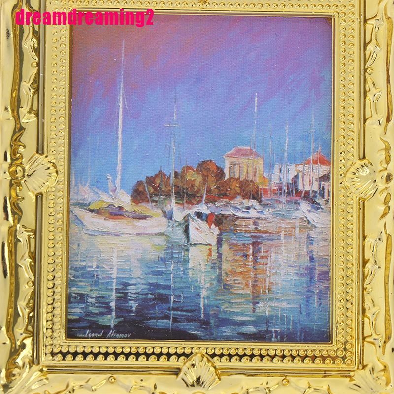 Khung Tranh Sơn Dầu Mini Tỉ Lệ 1: 1 Trang Trí Nhà Búp Bê